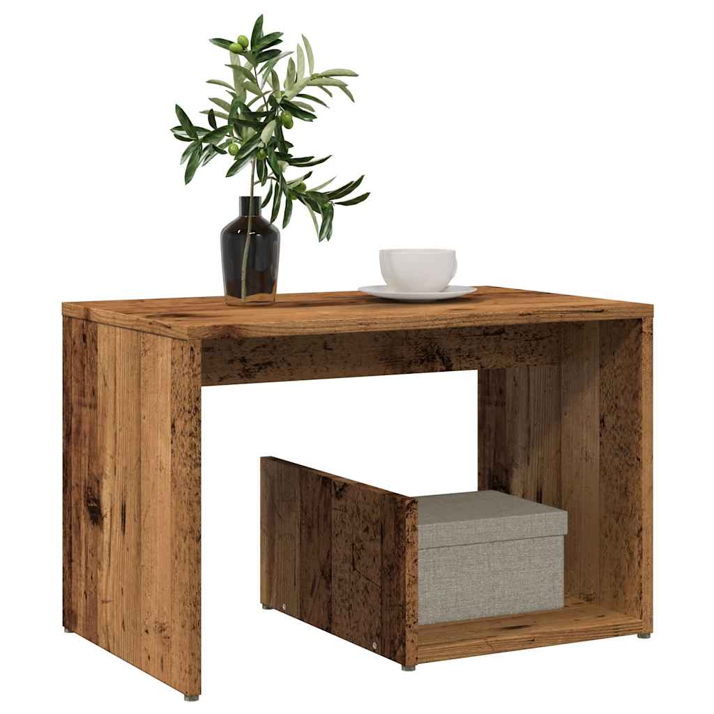 sidebord 59x36x38 cm konstrueret træ antikt træ