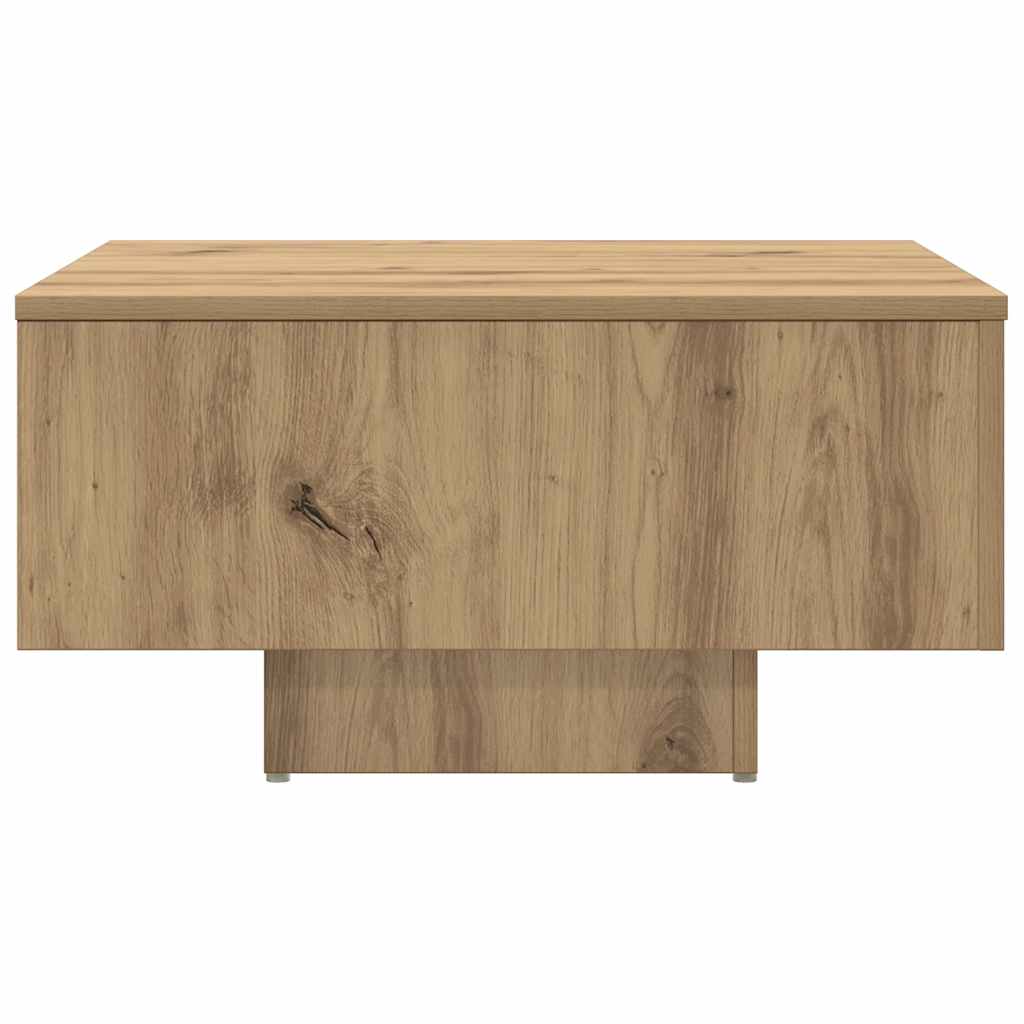 sofabord 60x60x31,5 cm konstrueret træ egetræsfarve