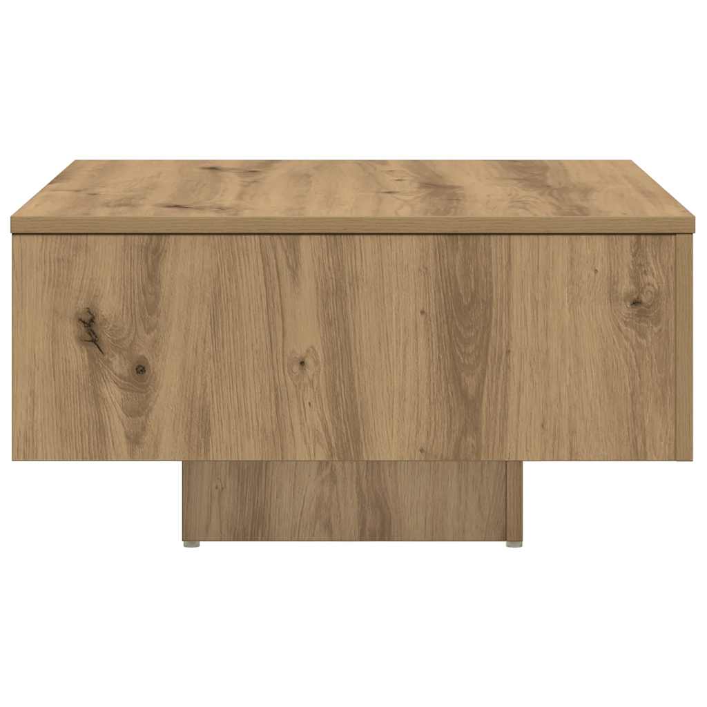 sofabord 60x60x31,5 cm konstrueret træ egetræsfarve