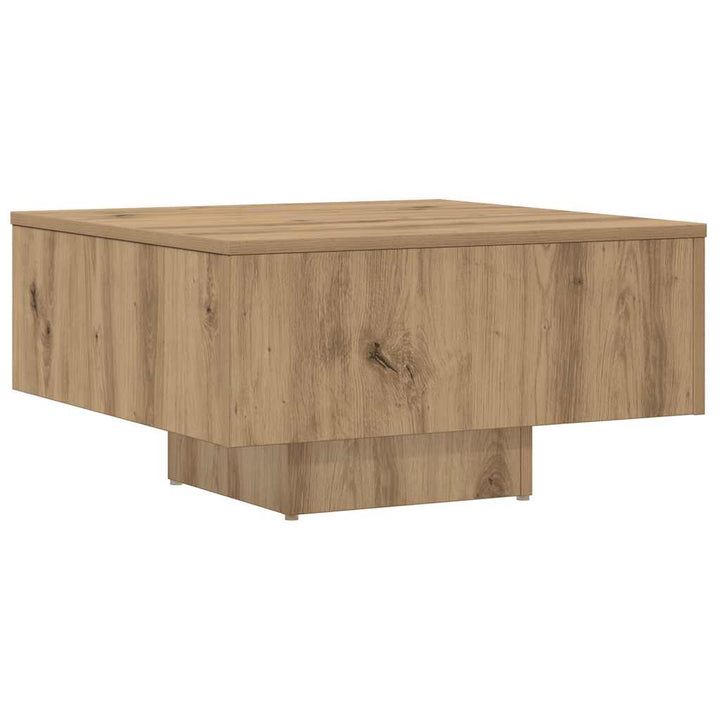 sofabord 60x60x31,5 cm konstrueret træ egetræsfarve