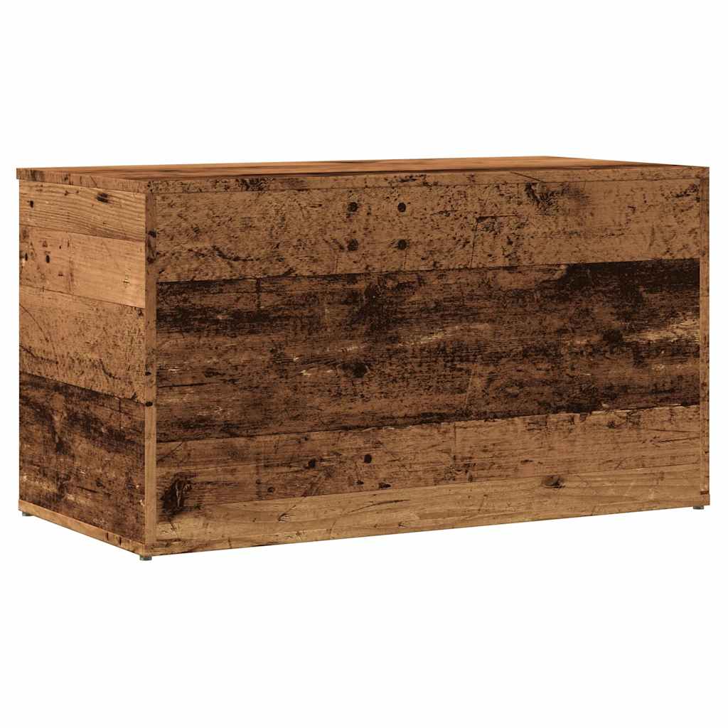 opbevaringskasse 84x42x46 cm konstrueret træ antikt trælook
