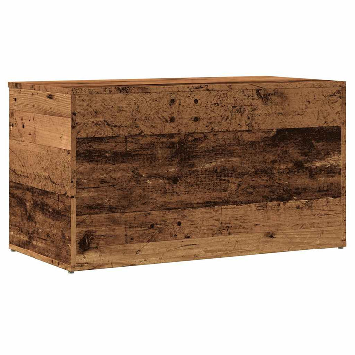 opbevaringskasse 84x42x46 cm konstrueret træ antikt trælook
