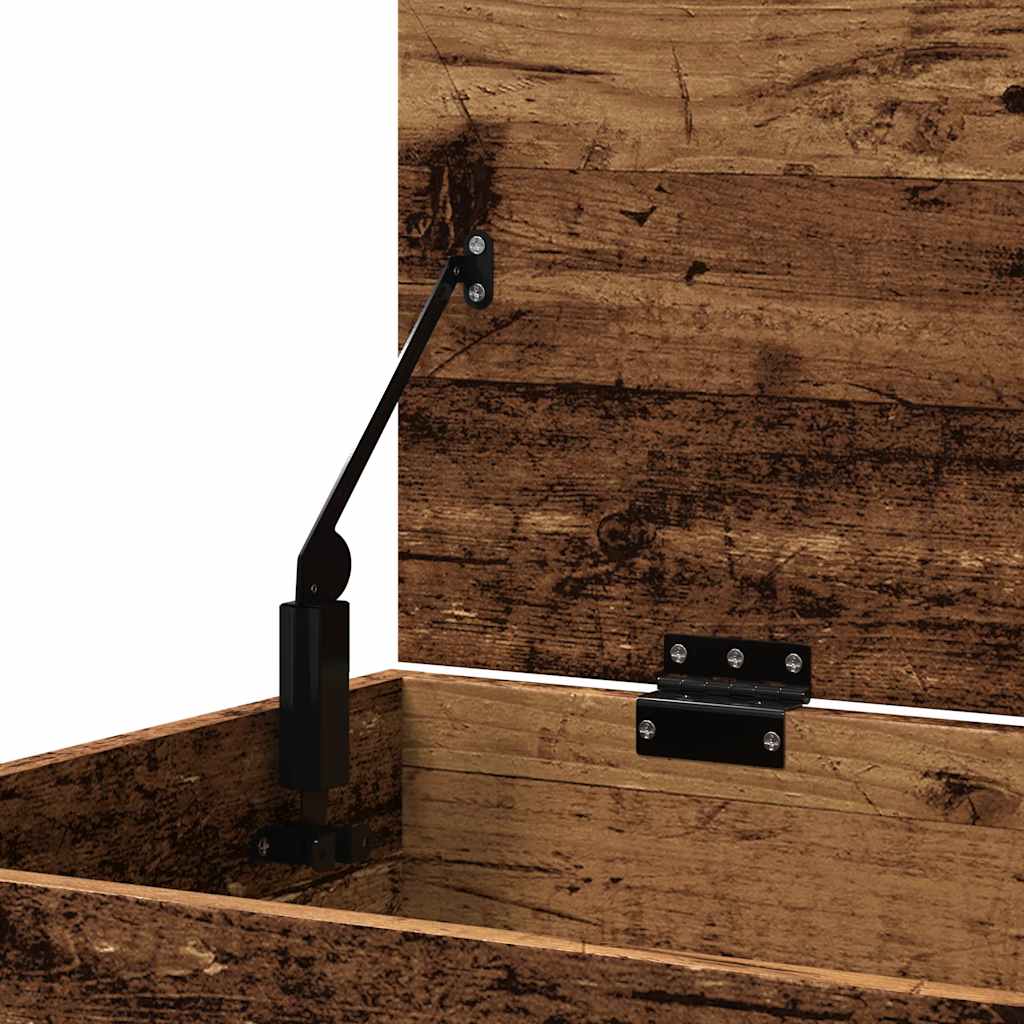 opbevaringskasse 84x42x46 cm konstrueret træ antikt trælook