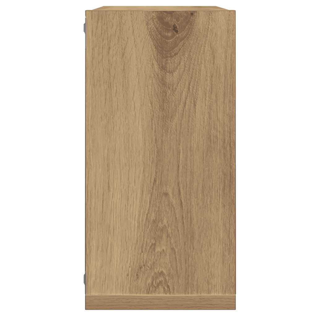 væghylder 2 stk. 30x15x30 cm kubeformet konstrueret træ kunsteg