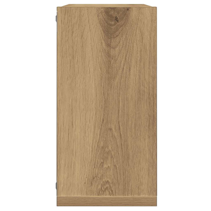væghylder 2 stk. 30x15x30 cm kubeformet konstrueret træ kunsteg