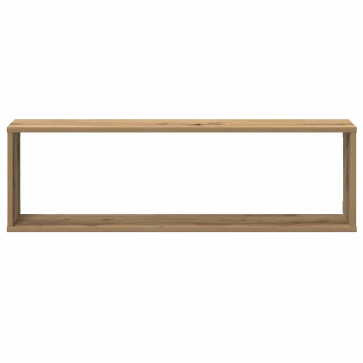 væghylder 4 stk. 100x15x30cm kubeformet konstrueret træ kunsteg