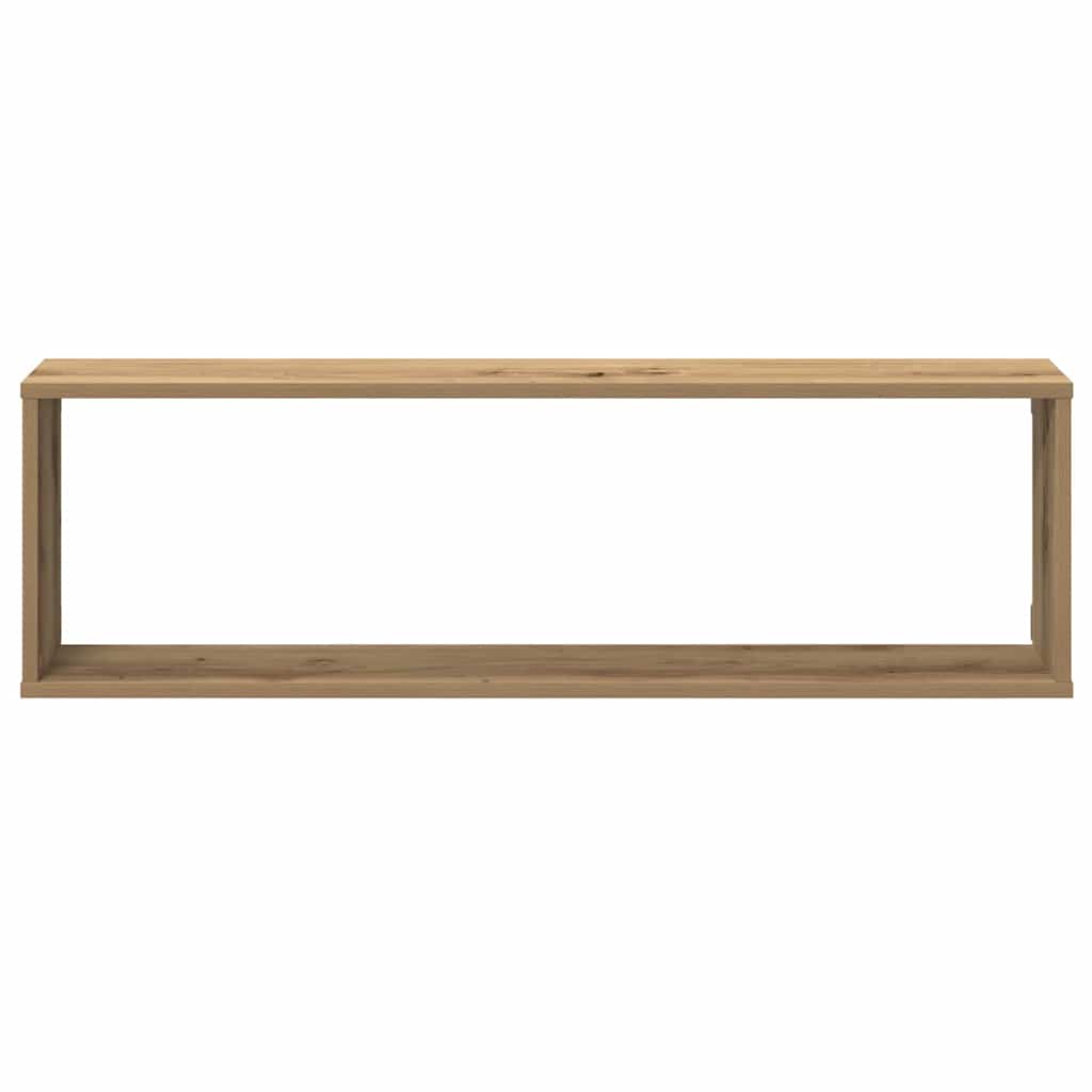 væghylder 4 stk. 100x15x30cm kubeformet konstrueret træ kunsteg