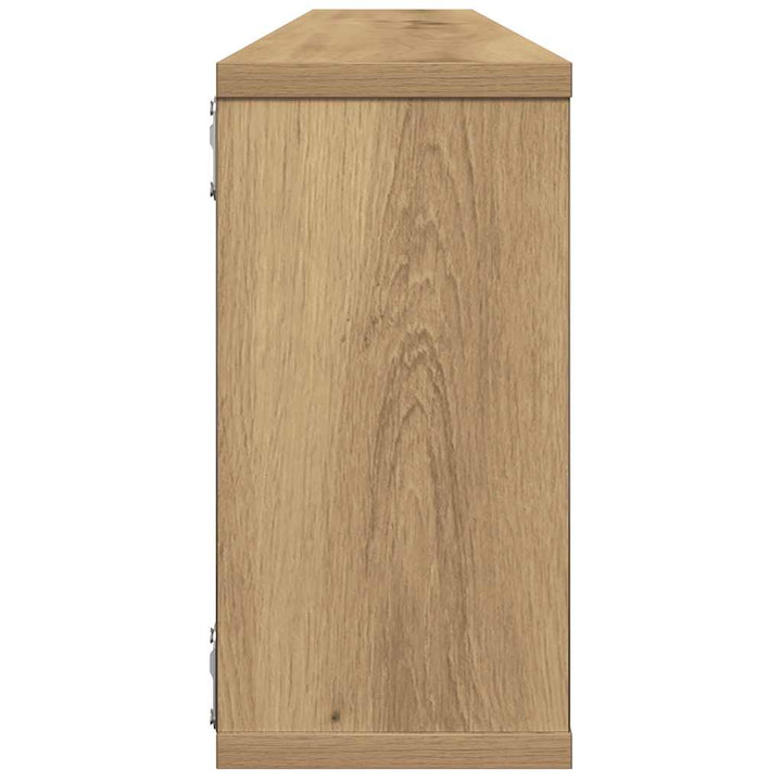 væghylder 4 stk. 100x15x30cm kubeformet konstrueret træ kunsteg