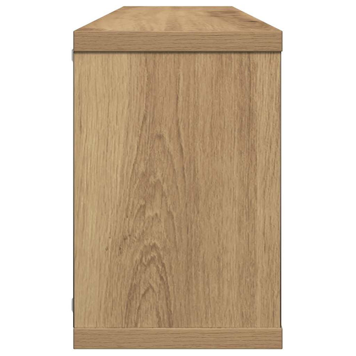 væghylder 2 stk. 60x15x30 cm kubeformet konstrueret træ kunsteg