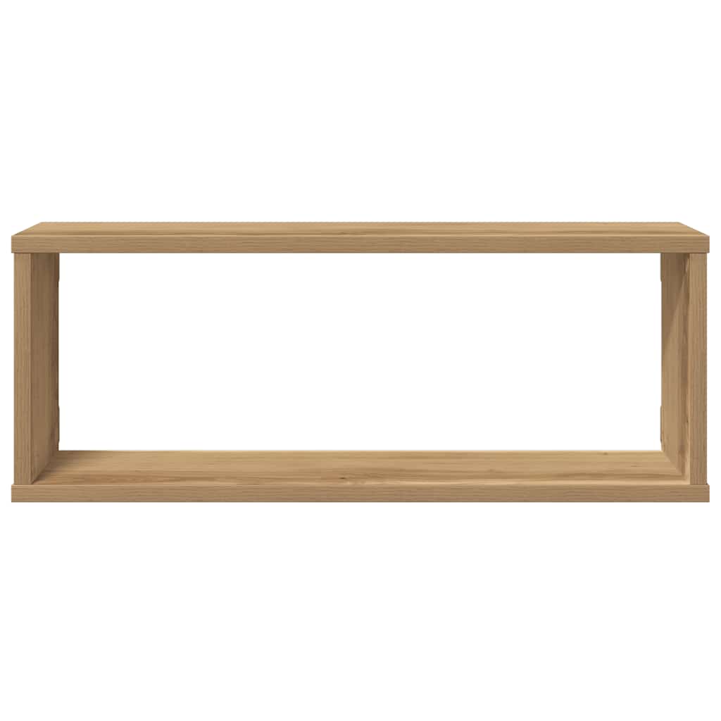 væghylder 4 stk. 60x15x30 cm kubeformet konstrueret træ kunsteg