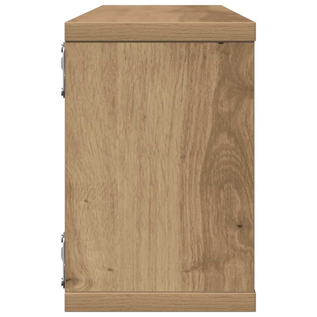 væghylder 4 stk. 60x15x30 cm kubeformet konstrueret træ kunsteg