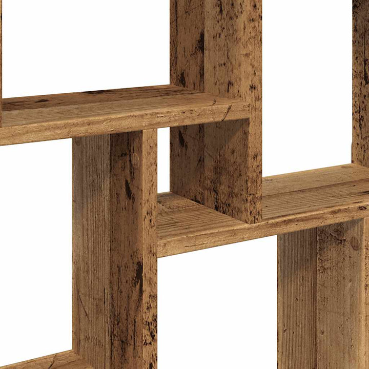 vægreol 90x15x119,5cm kubeformet konstrueret træ antikt trælook