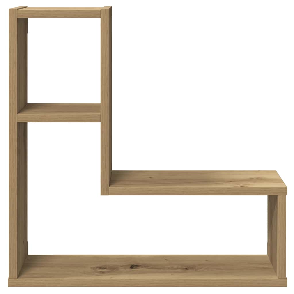væghylder 2 stk. 50x15x50 cm kubeformet konstrueret træ kunsteg