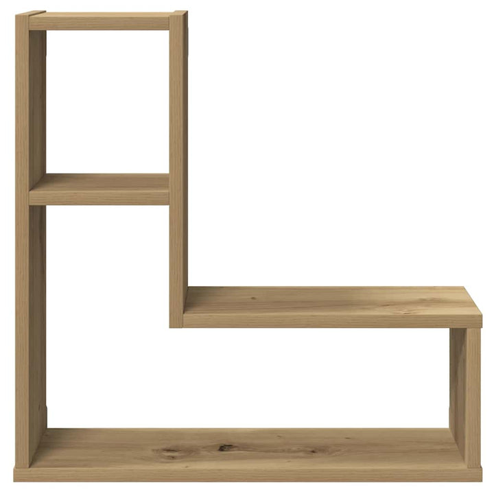 væghylder 2 stk. 50x15x50 cm kubeformet konstrueret træ kunsteg
