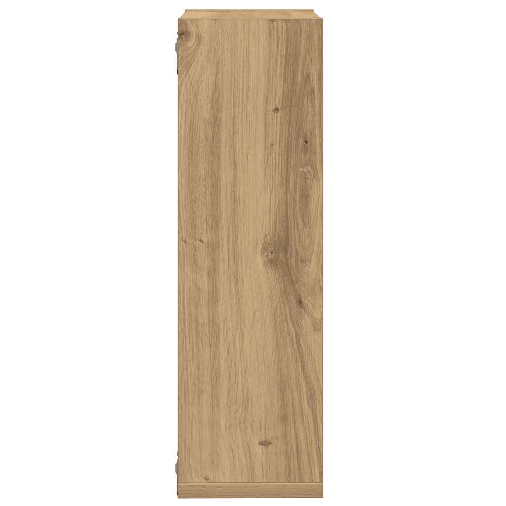 væghylder 2 stk. 50x15x50 cm kubeformet konstrueret træ kunsteg