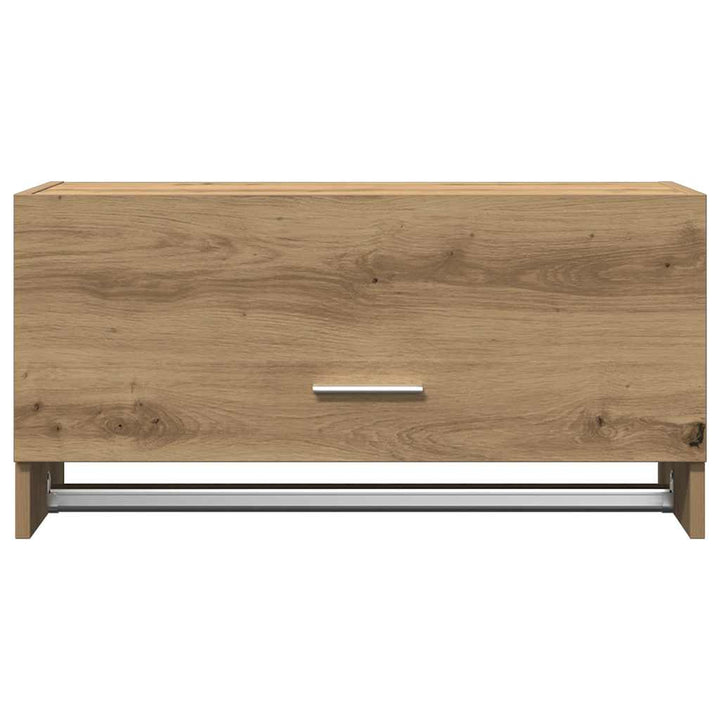 klædeskab 70x32,5x35 cm konstrueret træ egetræslook