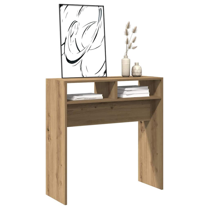 konsolbord 78x30x80 cm konstrueret træ kunsteg