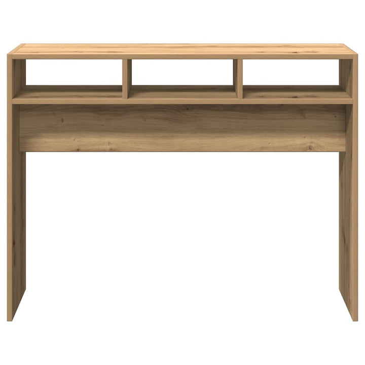 konsolbord 105x30x80 cm konstrueret træ kunsteg