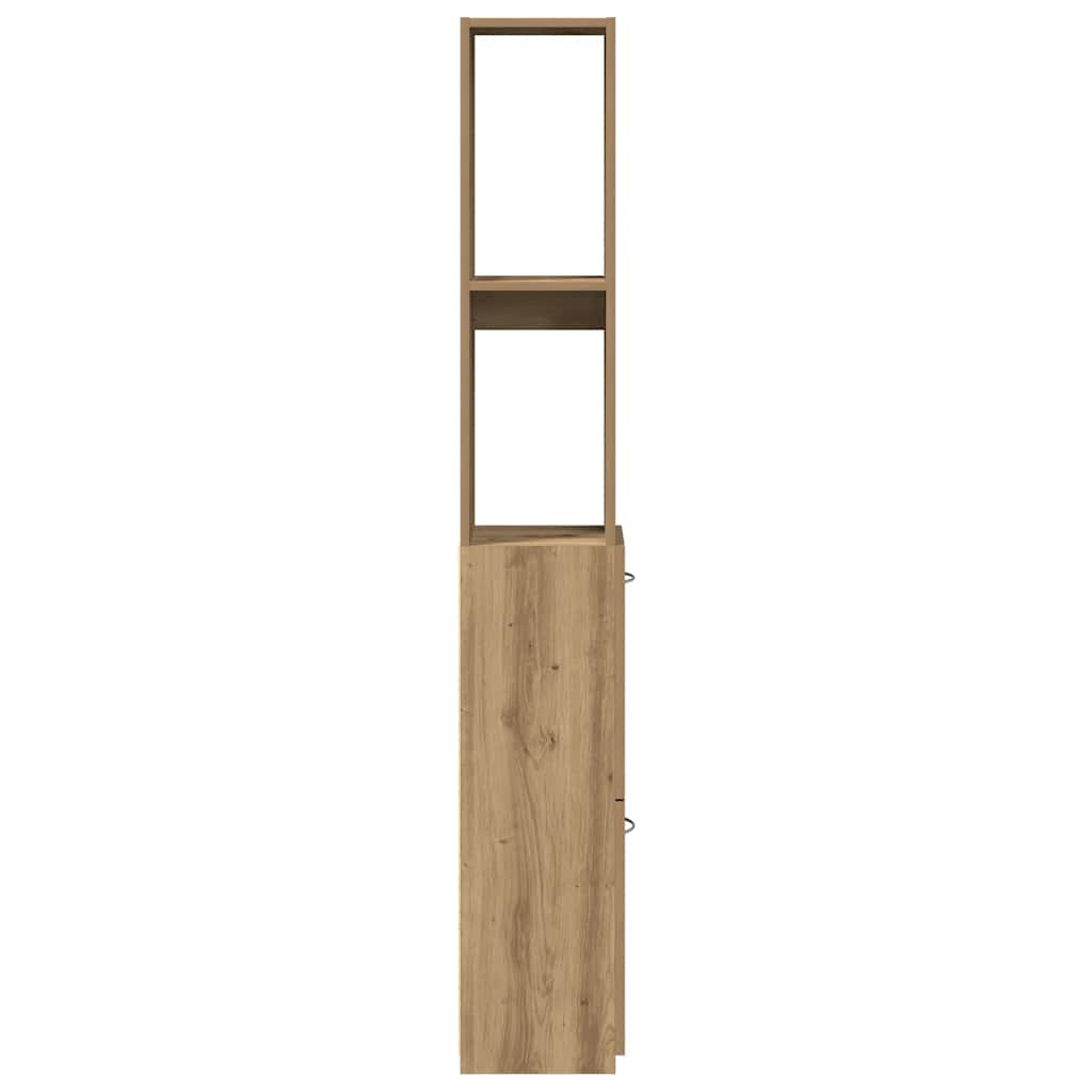 badeværelsesskab 25x25x170 cm konstrueret træ kunsteg