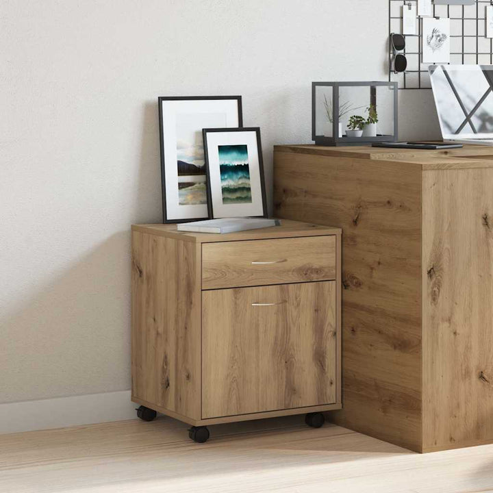 rullebord 45x38x54 cm konstrueret træ kunsteg