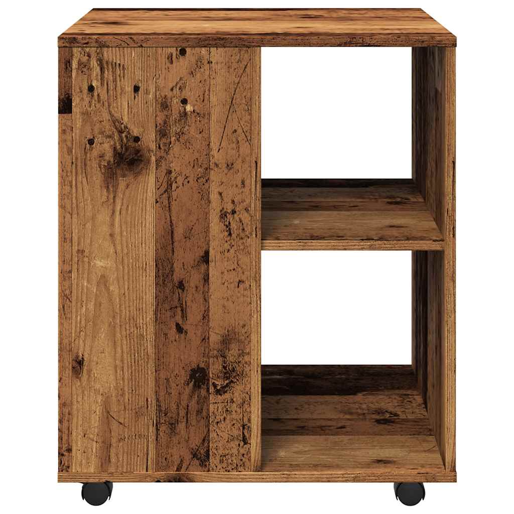 rulleskab 60x53x72 cm konstrueret træ gammelt træ-look
