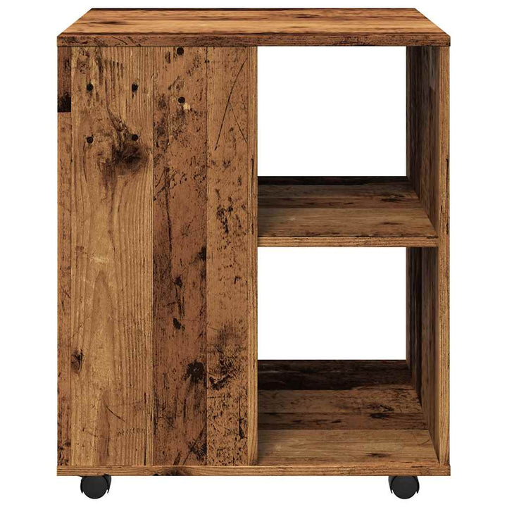 rulleskab 60x53x72 cm konstrueret træ gammelt træ-look