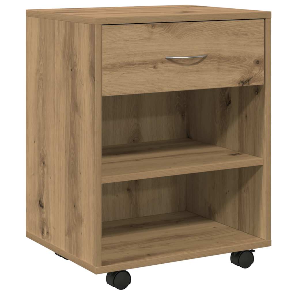 rullebord 46x36x59 cm konstrueret træ kunsteg