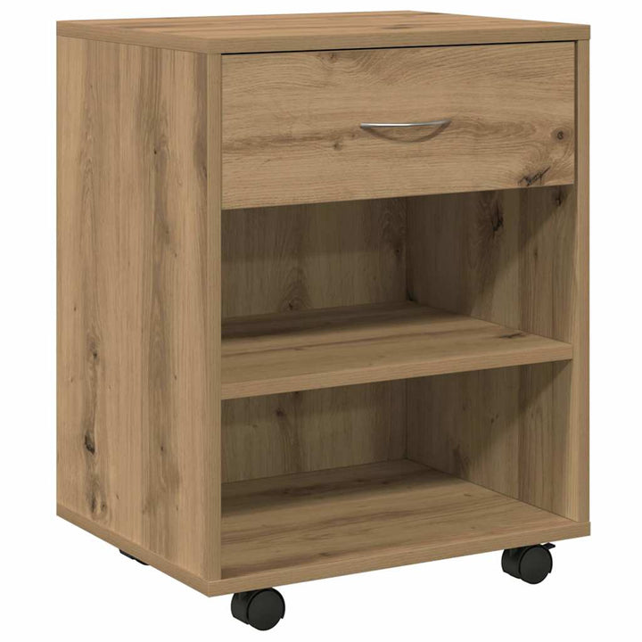 rullebord 46x36x59 cm konstrueret træ kunsteg