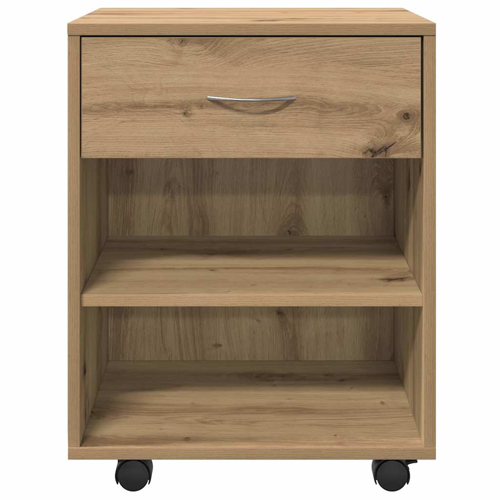 rullebord 46x36x59 cm konstrueret træ kunsteg