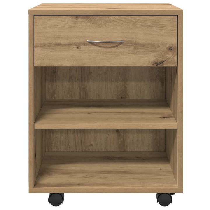 rullebord 46x36x59 cm konstrueret træ kunsteg