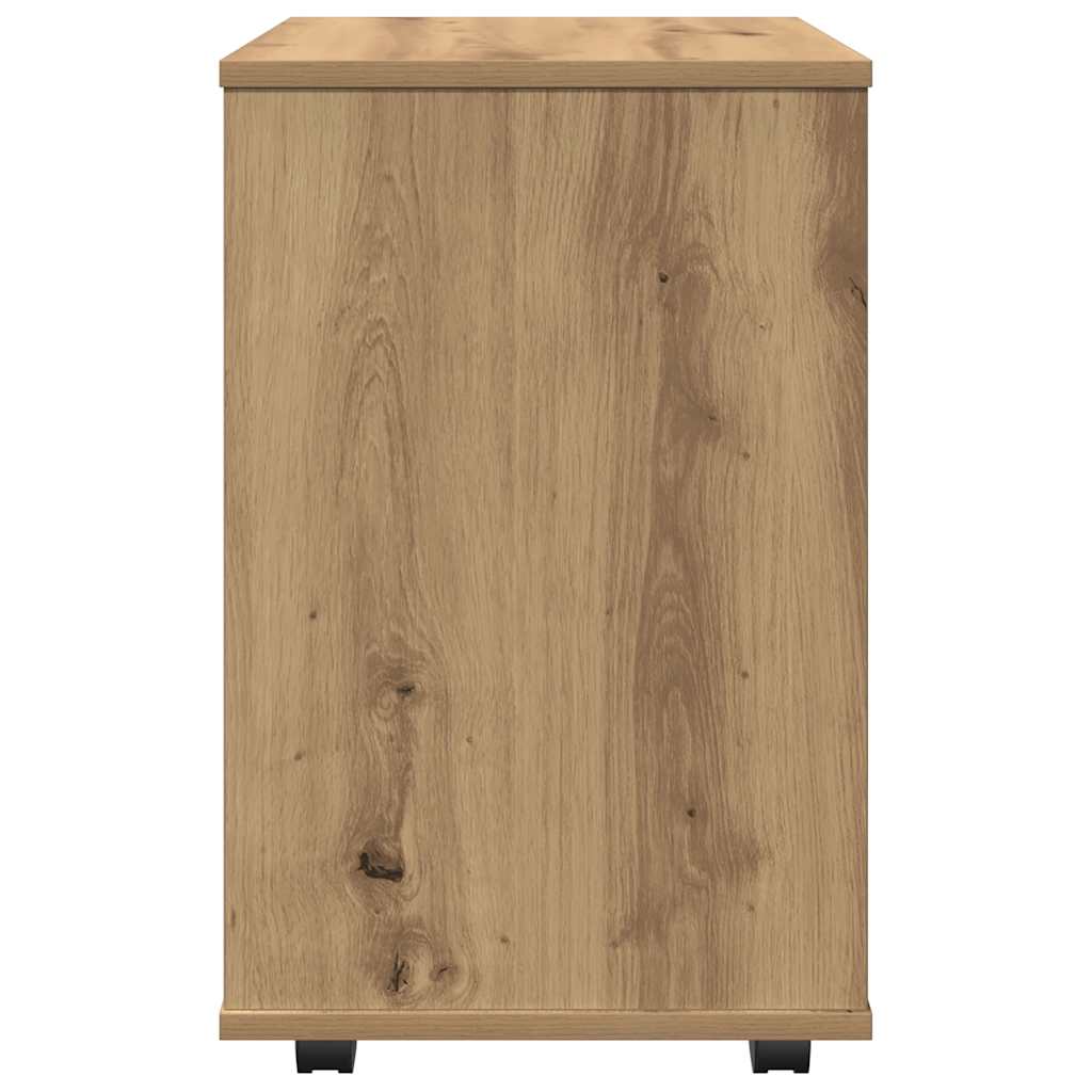 rullebord 46x36x59 cm konstrueret træ kunsteg