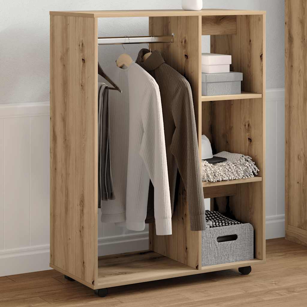 garderobe 80x40x110 cm konstrueret træ kunsteg