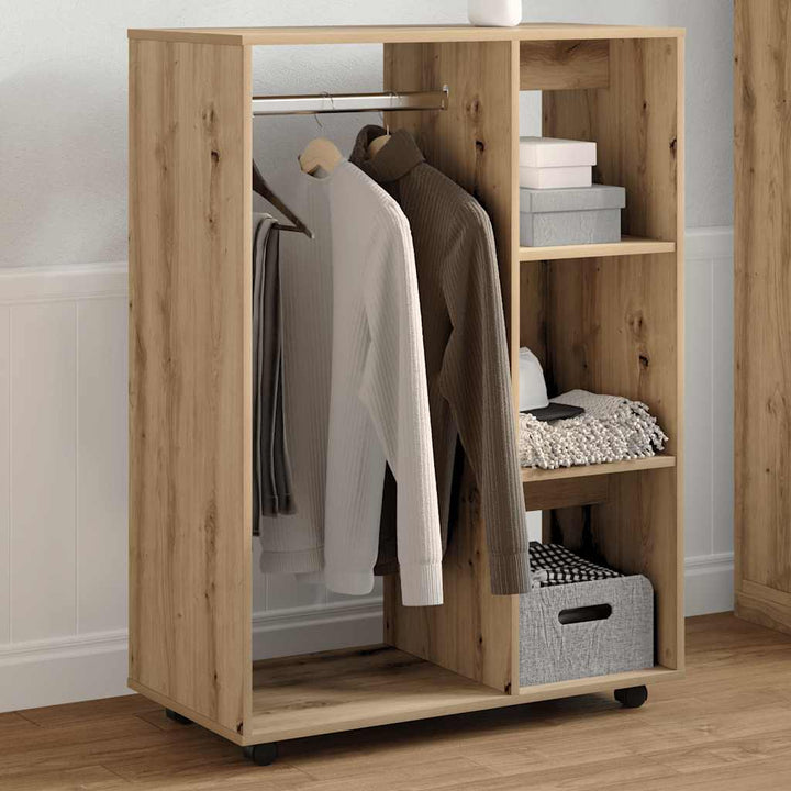 garderobe 80x40x110 cm konstrueret træ kunsteg