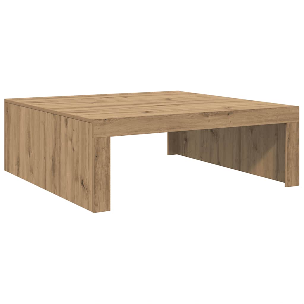 sofabord 100x100x35 cm konstrueret træ kunsteg