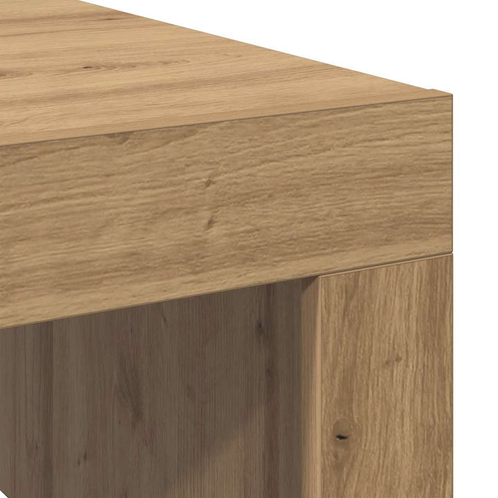 sofabord 100x100x35 cm konstrueret træ kunsteg