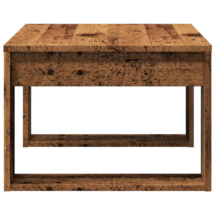 sidebord 50x50x35 cm konstrueret træ antikt eg