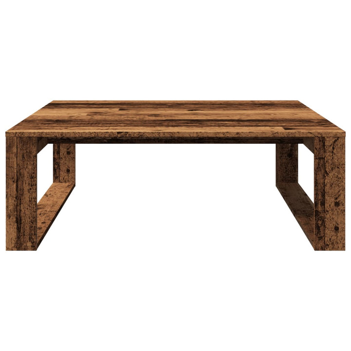 sofabord 100x100x35 cm konstrueret træ antikt eg