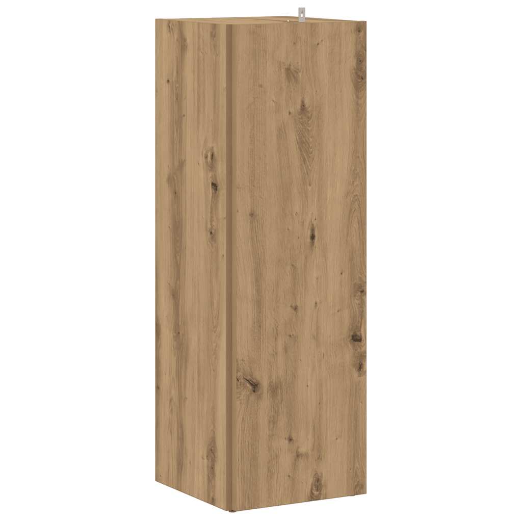 hjørnereol 33x33x100 cm konstrueret træ kunsteg