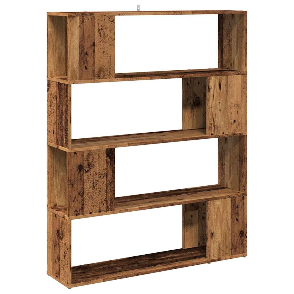 bogreol/rumdeler 100x24x124,5 cm antikt træ