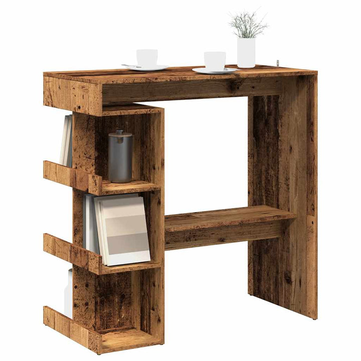 barbord m. stativ 100x48x101,5 cm antikt træ