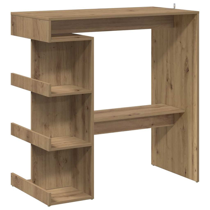 barbord med opbevaringsstativ 100x48x101,5 cm kunsteg