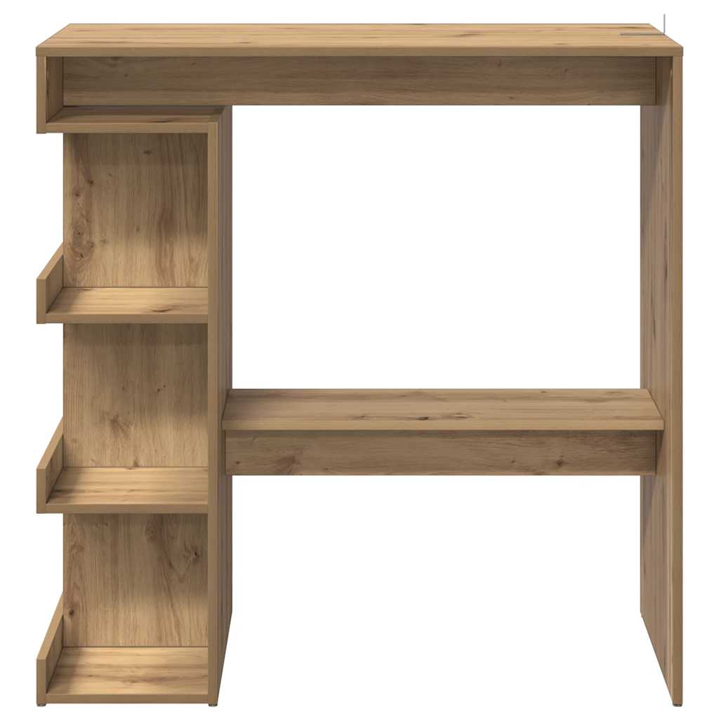 barbord med opbevaringsstativ 100x48x101,5 cm kunsteg