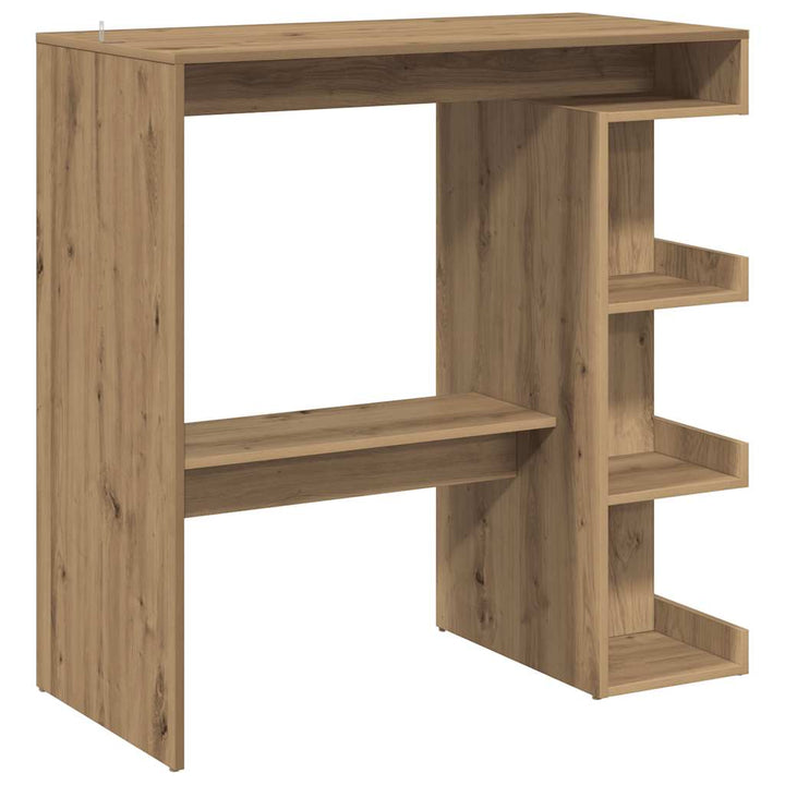 barbord med opbevaringsstativ 100x48x101,5 cm kunsteg