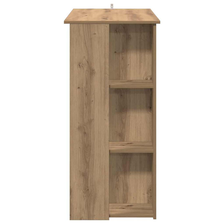 barbord med hylde 102x50x103,5 cm konstrueret træ kunsteg