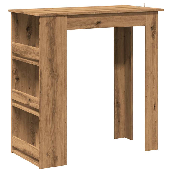 barbord med opbevaringsstativ 102x50x103,5 cm kunsteg