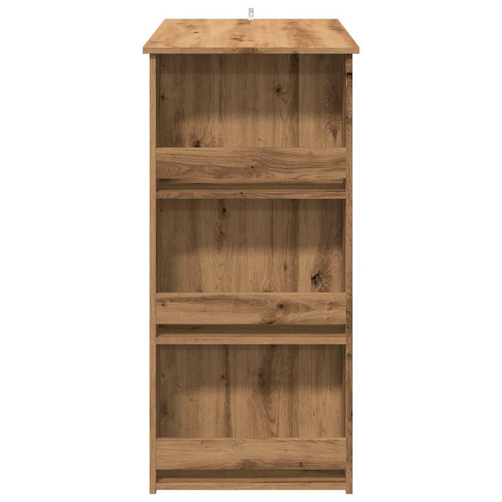 barbord med opbevaringsstativ 102x50x103,5 cm kunsteg