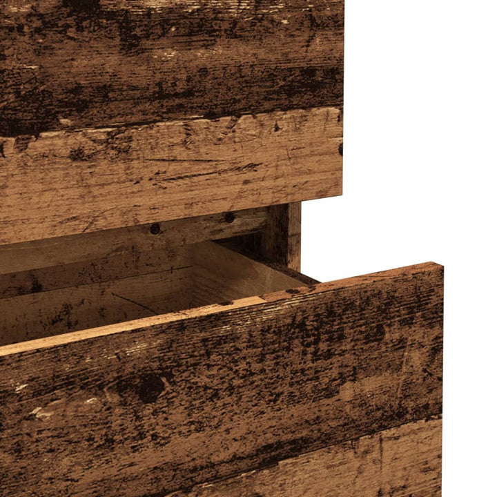 skænk 70x41x75 cm konstrueret træ antikt trælook