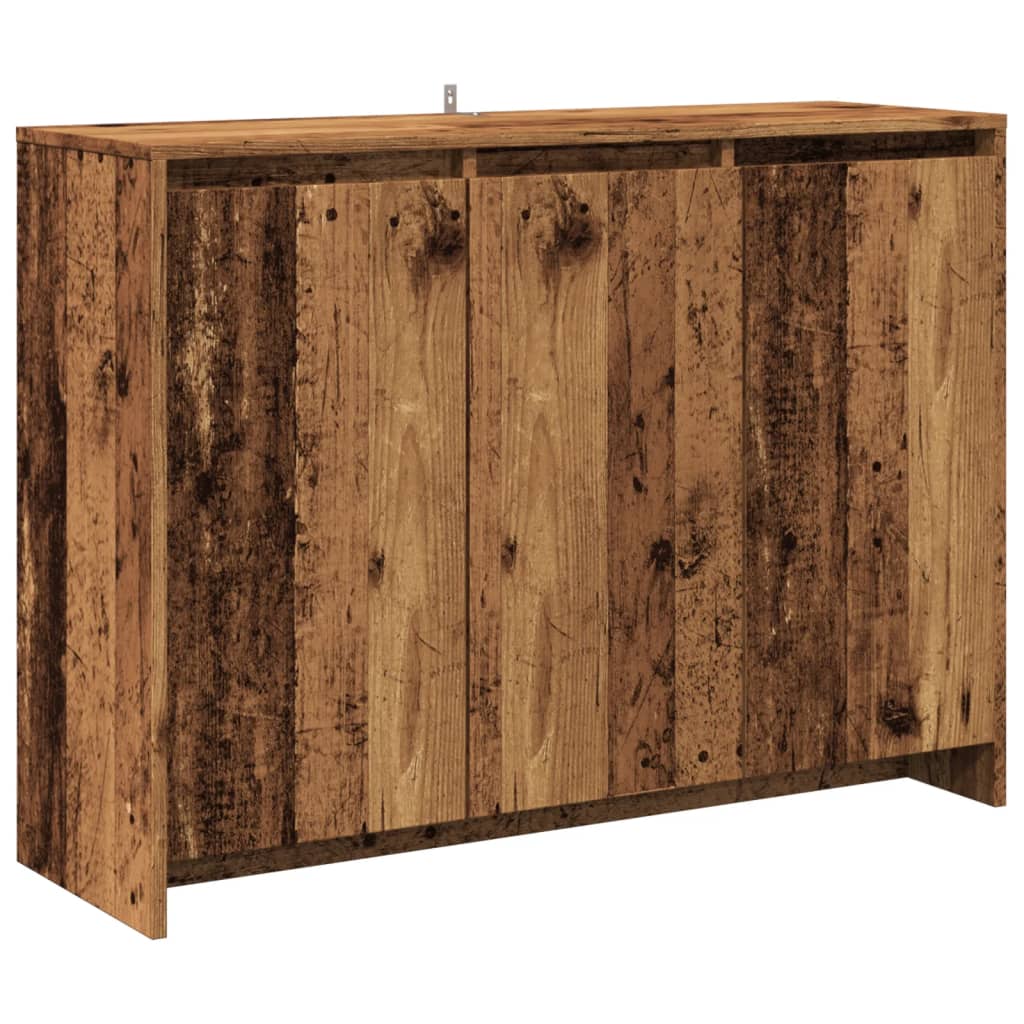 skænk 102x33x75 cm konstrueret træ antikt trælook