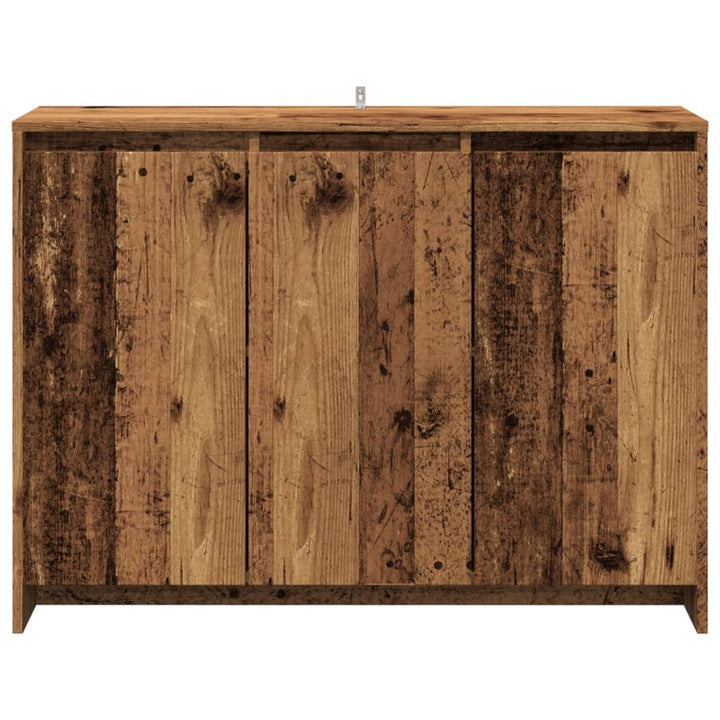 skænk 102x33x75 cm konstrueret træ antikt trælook