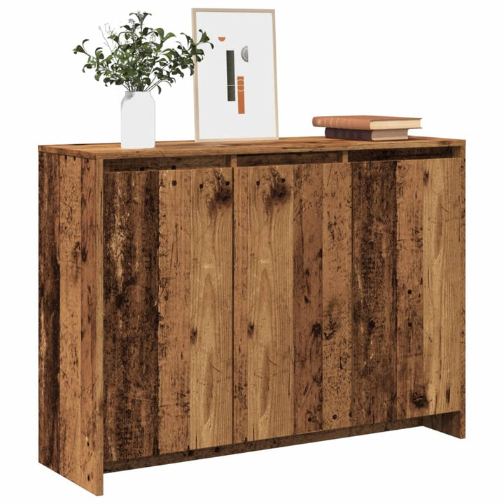 skænk 102x33x75 cm konstrueret træ antikt trælook
